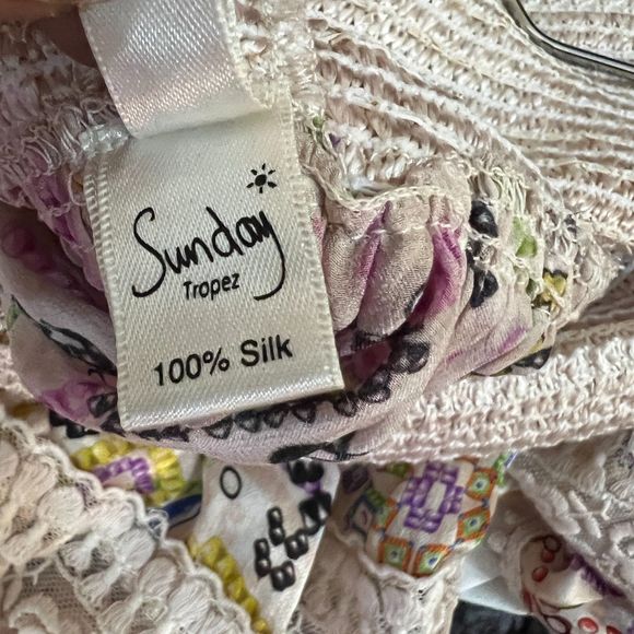 Sunday St. Tropez Silk Skirt M/L - Picture 6 of 6